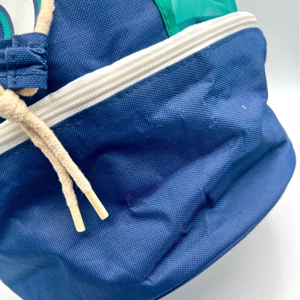 Seattle Maariners‎ Mesh Beach Backpack Drawstring Aqua Blue Travel Gym Bag